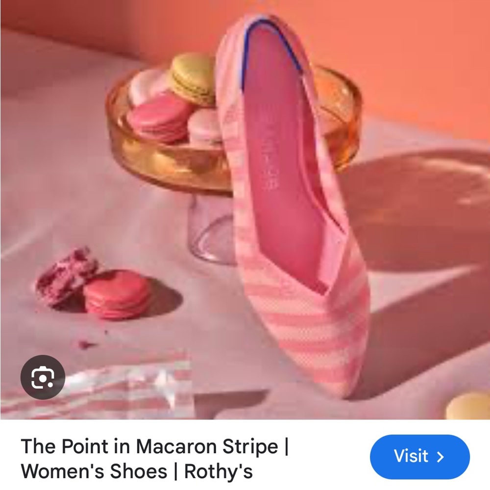 Rothy's The Point Macaroon Stripe 9.5